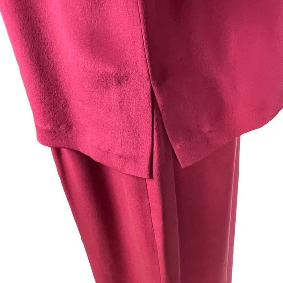 Talbots Pure Silk 2 Piece Wine Jacket and Sleeveless Sheath Maxi Dress S… - Picture 8 of 15